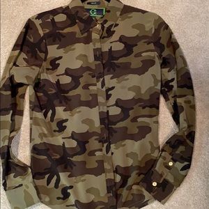 Camo silk blouse Cwonder